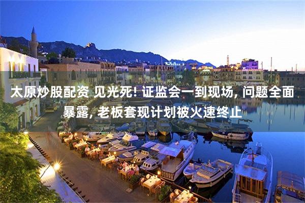 太原炒股配资 见光死! 证监会一到现场, 问题全面暴露, 老板套现计划被火速终止