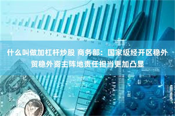 什么叫做加杠杆炒股 商务部：国家级经开区稳外贸稳外资主阵地责任担当更加凸显